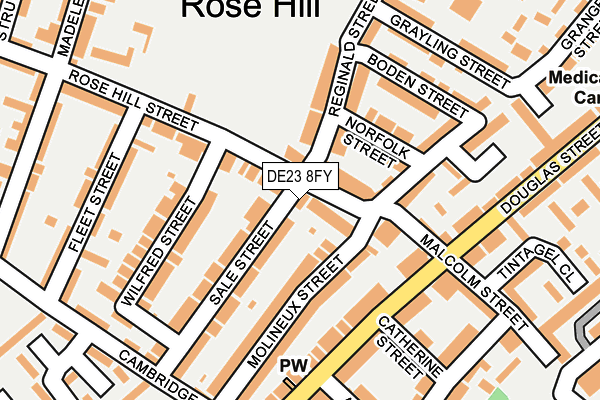 DE23 8FY map - OS OpenMap – Local (Ordnance Survey)