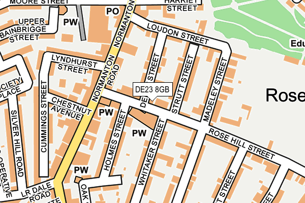 DE23 8GB map - OS OpenMap – Local (Ordnance Survey)