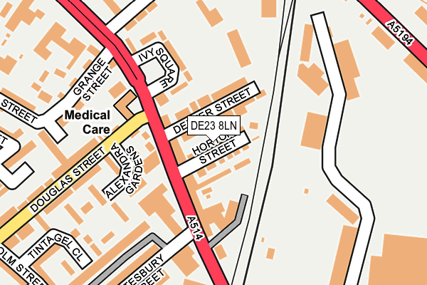 DE23 8LN map - OS OpenMap – Local (Ordnance Survey)