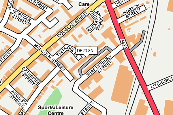 DE23 8NL map - OS OpenMap – Local (Ordnance Survey)