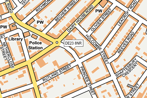 DE23 8NR map - OS OpenMap – Local (Ordnance Survey)