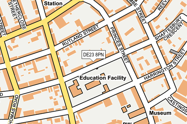 DE23 8PN map - OS OpenMap – Local (Ordnance Survey)