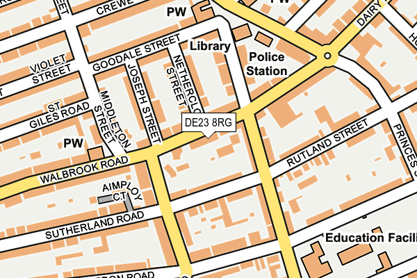 DE23 8RG map - OS OpenMap – Local (Ordnance Survey)
