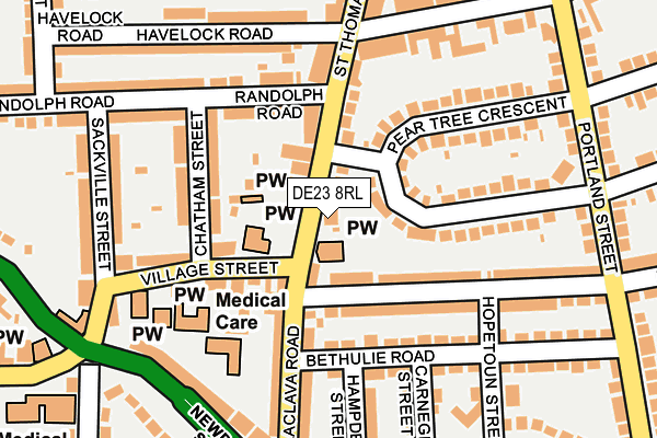 DE23 8RL map - OS OpenMap – Local (Ordnance Survey)