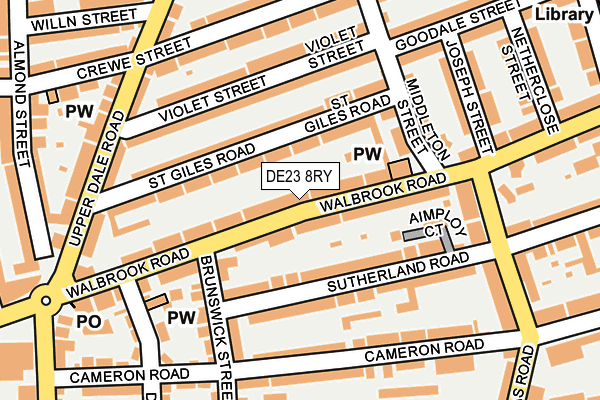 DE23 8RY map - OS OpenMap – Local (Ordnance Survey)