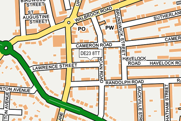 DE23 8TT map - OS OpenMap – Local (Ordnance Survey)