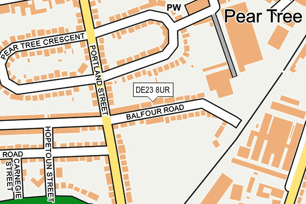 DE23 8UR map - OS OpenMap – Local (Ordnance Survey)