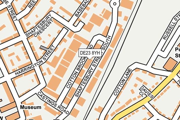 DE23 8YH map - OS OpenMap – Local (Ordnance Survey)