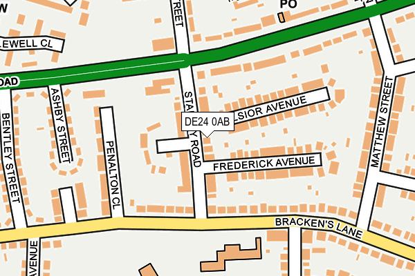 DE24 0AB map - OS OpenMap – Local (Ordnance Survey)