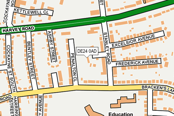 DE24 0AD map - OS OpenMap – Local (Ordnance Survey)