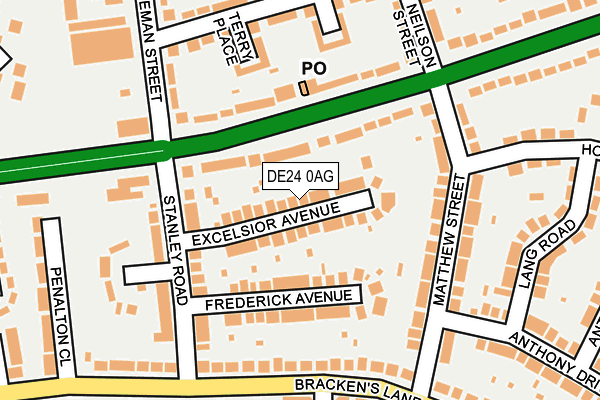 DE24 0AG map - OS OpenMap – Local (Ordnance Survey)