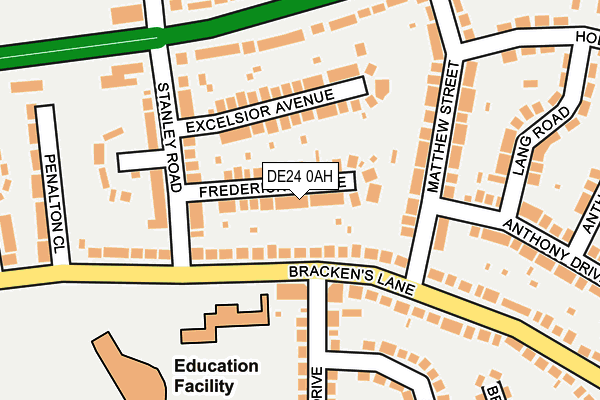 DE24 0AH map - OS OpenMap – Local (Ordnance Survey)