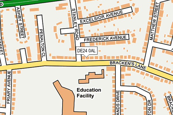 DE24 0AL map - OS OpenMap – Local (Ordnance Survey)