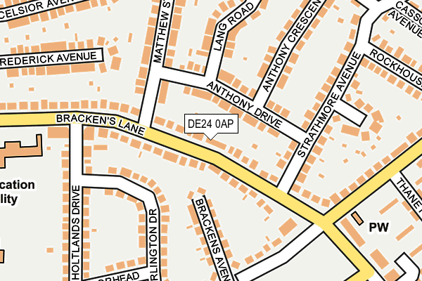 DE24 0AP map - OS OpenMap – Local (Ordnance Survey)