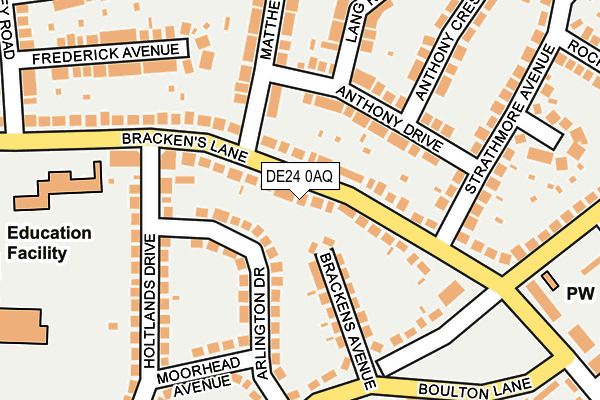 DE24 0AQ map - OS OpenMap – Local (Ordnance Survey)