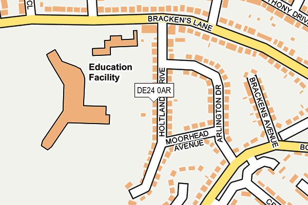 DE24 0AR map - OS OpenMap – Local (Ordnance Survey)