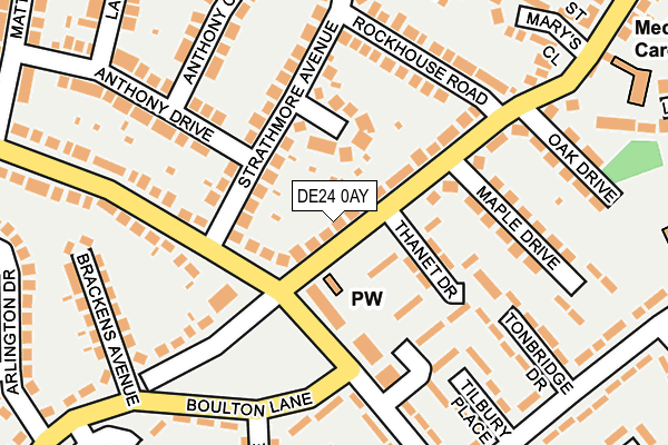 DE24 0AY map - OS OpenMap – Local (Ordnance Survey)