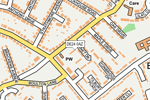 DE24 0AZ map - OS OpenMap – Local (Ordnance Survey)
