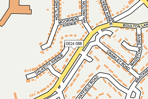 DE24 0BB map - OS OpenMap – Local (Ordnance Survey)