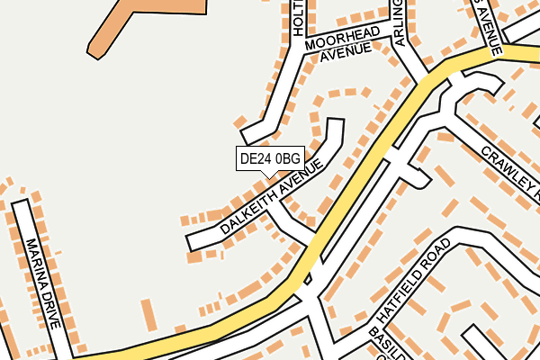 DE24 0BG map - OS OpenMap – Local (Ordnance Survey)