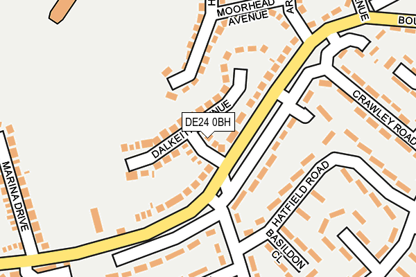 DE24 0BH map - OS OpenMap – Local (Ordnance Survey)