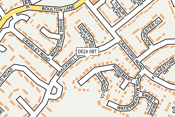 DE24 0BT map - OS OpenMap – Local (Ordnance Survey)