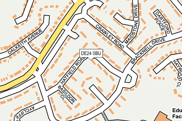 DE24 0BU map - OS OpenMap – Local (Ordnance Survey)
