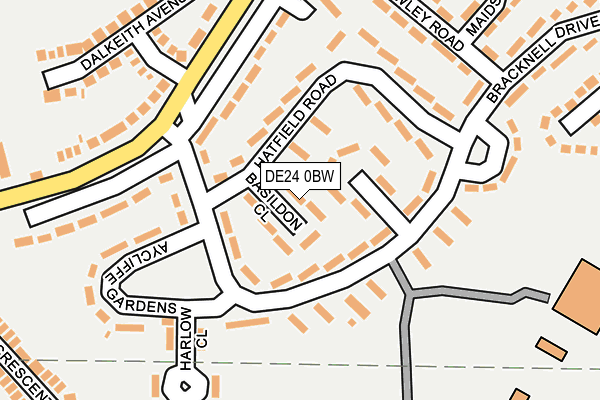 DE24 0BW map - OS OpenMap – Local (Ordnance Survey)