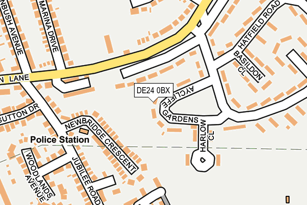 DE24 0BX map - OS OpenMap – Local (Ordnance Survey)