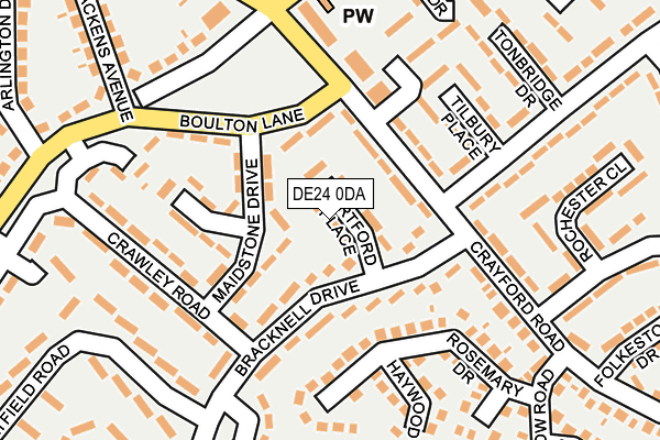 DE24 0DA map - OS OpenMap – Local (Ordnance Survey)