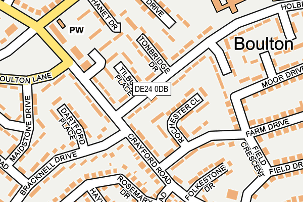 DE24 0DB map - OS OpenMap – Local (Ordnance Survey)