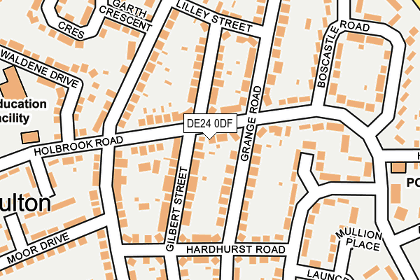 DE24 0DF map - OS OpenMap – Local (Ordnance Survey)