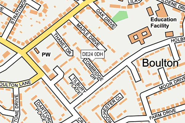 DE24 0DH map - OS OpenMap – Local (Ordnance Survey)