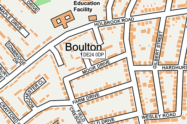 DE24 0DP map - OS OpenMap – Local (Ordnance Survey)