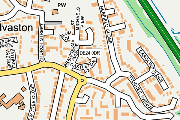 DE24 0DR map - OS OpenMap – Local (Ordnance Survey)