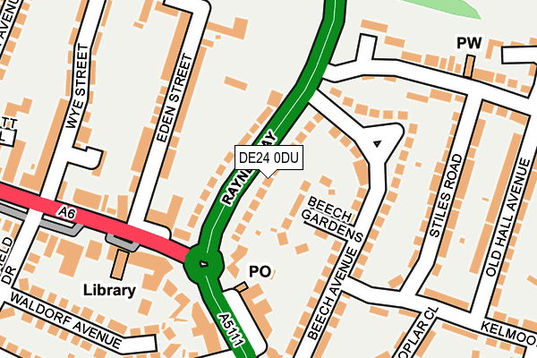 DE24 0DU map - OS OpenMap – Local (Ordnance Survey)