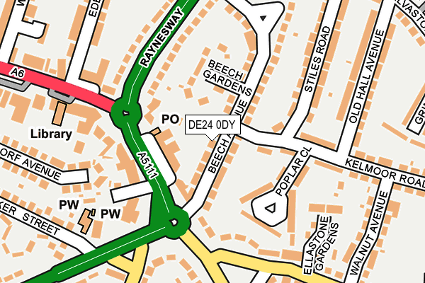 DE24 0DY map - OS OpenMap – Local (Ordnance Survey)