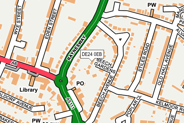DE24 0EB map - OS OpenMap – Local (Ordnance Survey)