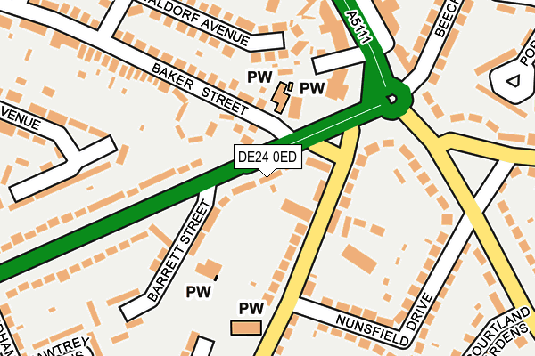 DE24 0ED map - OS OpenMap – Local (Ordnance Survey)