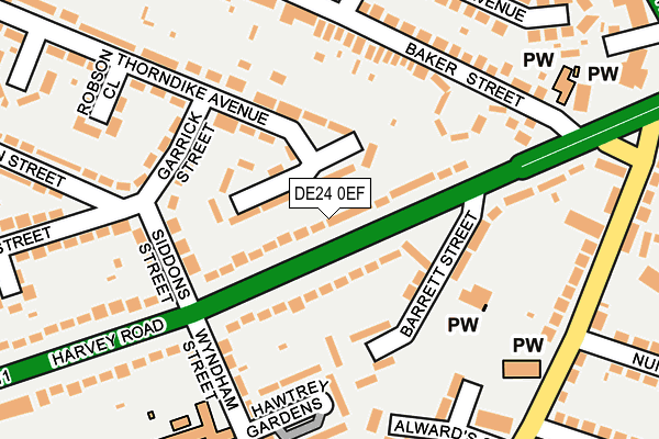 DE24 0EF map - OS OpenMap – Local (Ordnance Survey)