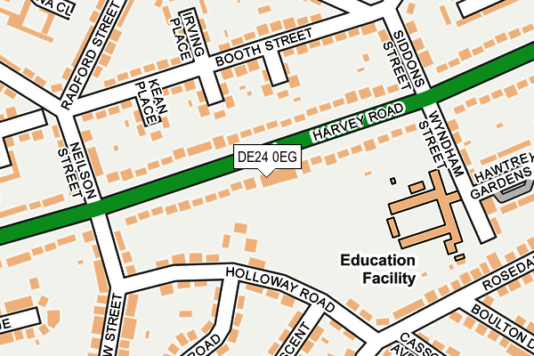 DE24 0EG map - OS OpenMap – Local (Ordnance Survey)