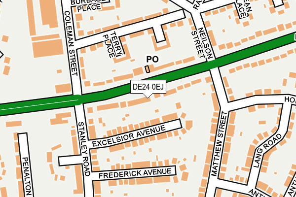 DE24 0EJ map - OS OpenMap – Local (Ordnance Survey)