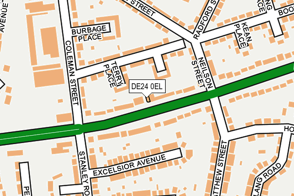 DE24 0EL map - OS OpenMap – Local (Ordnance Survey)