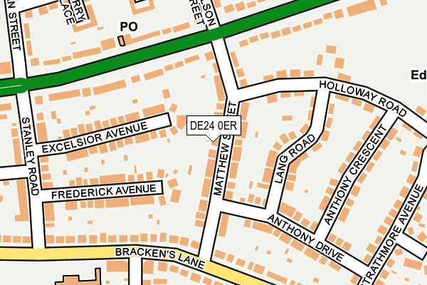 DE24 0ER map - OS OpenMap – Local (Ordnance Survey)