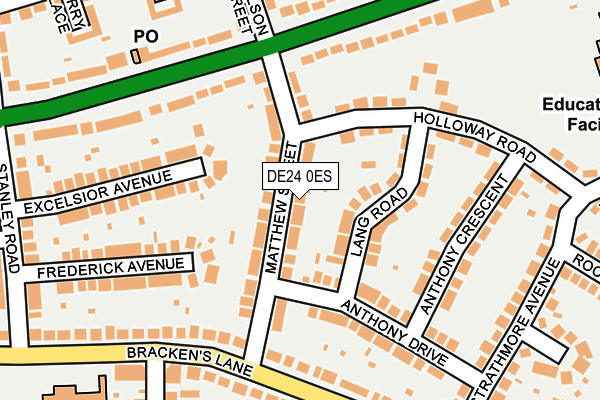 DE24 0ES map - OS OpenMap – Local (Ordnance Survey)