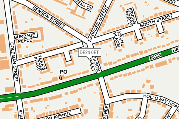 DE24 0ET map - OS OpenMap – Local (Ordnance Survey)