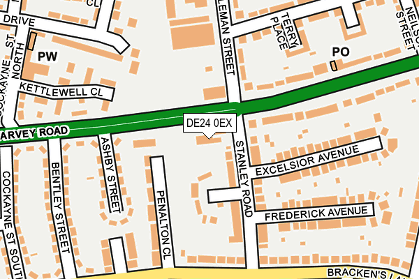 DE24 0EX map - OS OpenMap – Local (Ordnance Survey)