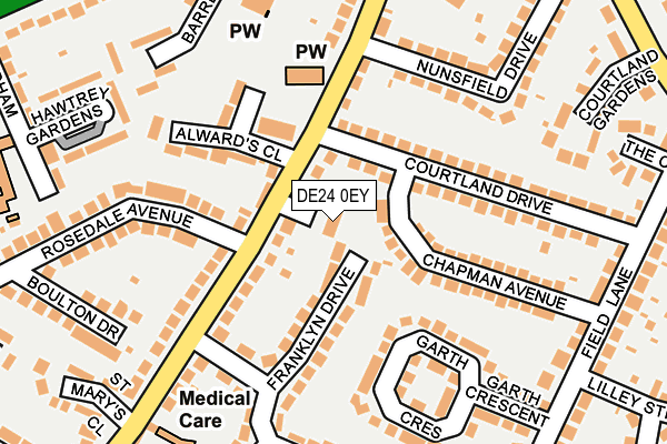 DE24 0EY map - OS OpenMap – Local (Ordnance Survey)