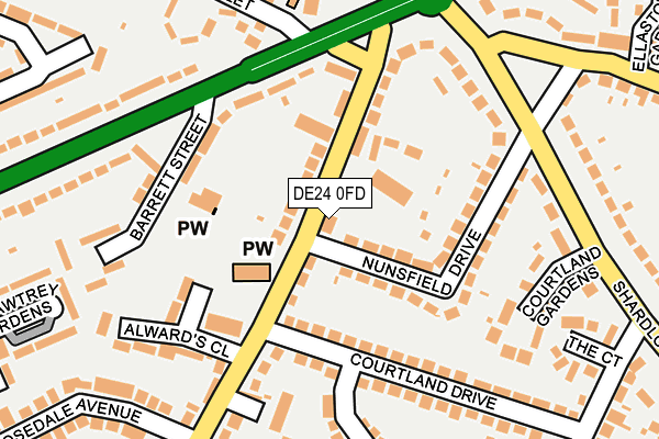 DE24 0FD map - OS OpenMap – Local (Ordnance Survey)