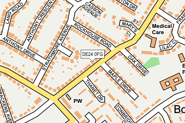 DE24 0FG map - OS OpenMap – Local (Ordnance Survey)